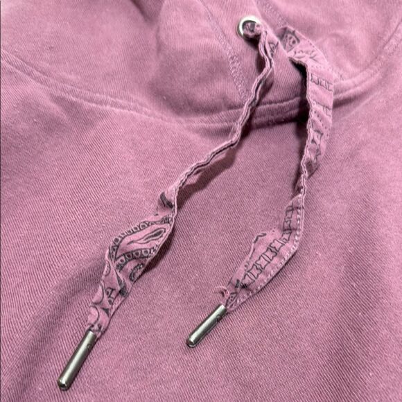 Vintage Havana Bandana Patchwork Raw Hem Hoodie - Picture 9 of 11